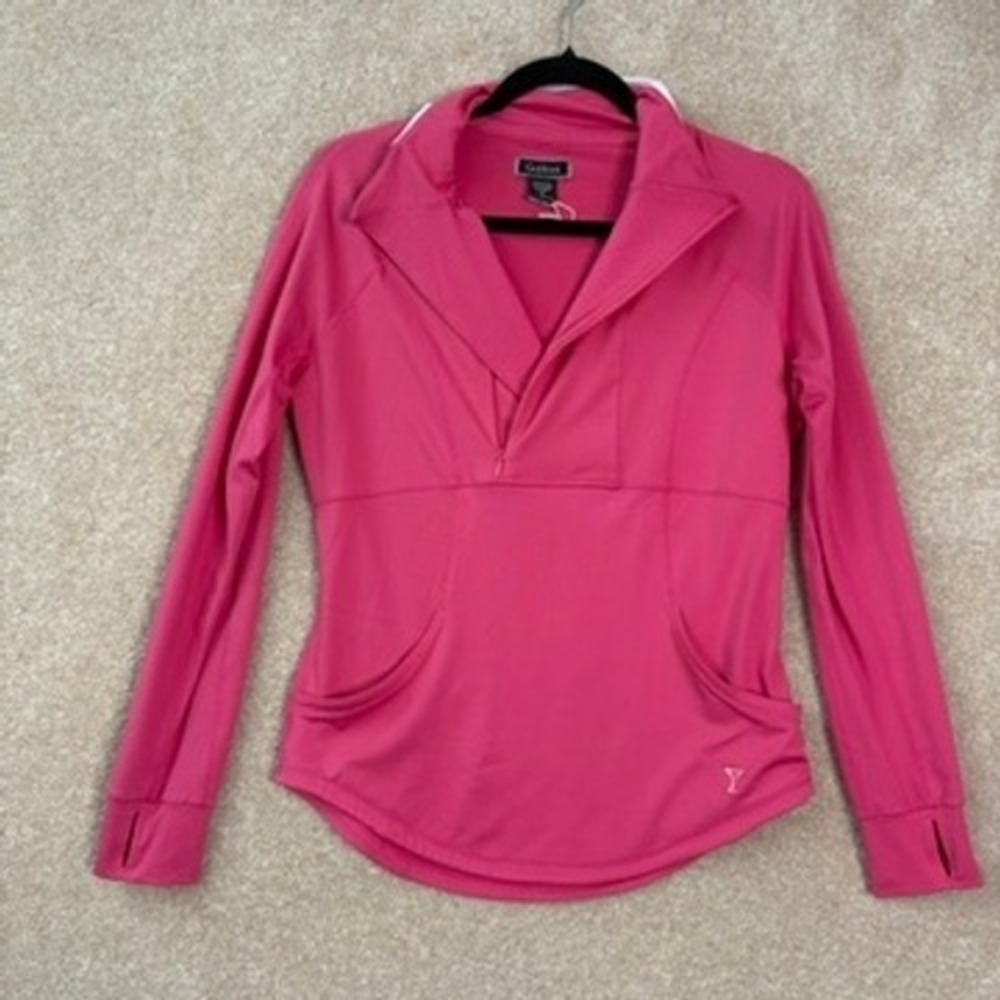 GOLFTINI Golf Pullover Women's Small Pink Quarter Zip Long Sleeve Performance